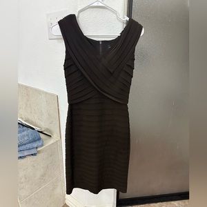 Adrienne papell brown bodycon midi length dress size 4